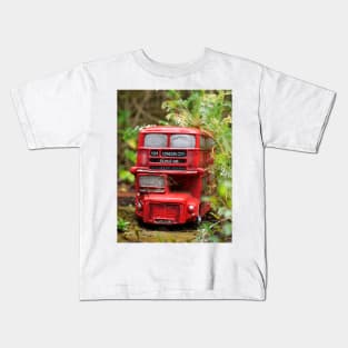 Flower pot in shape of London city bus Kids T-Shirt